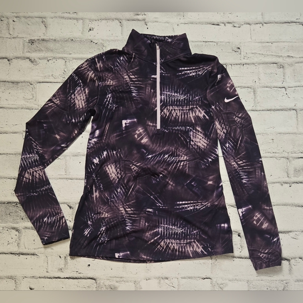 Nike Dri-FIT Half Zip Pullover Athletic Top Purple Black XL - Picture 3 of 11